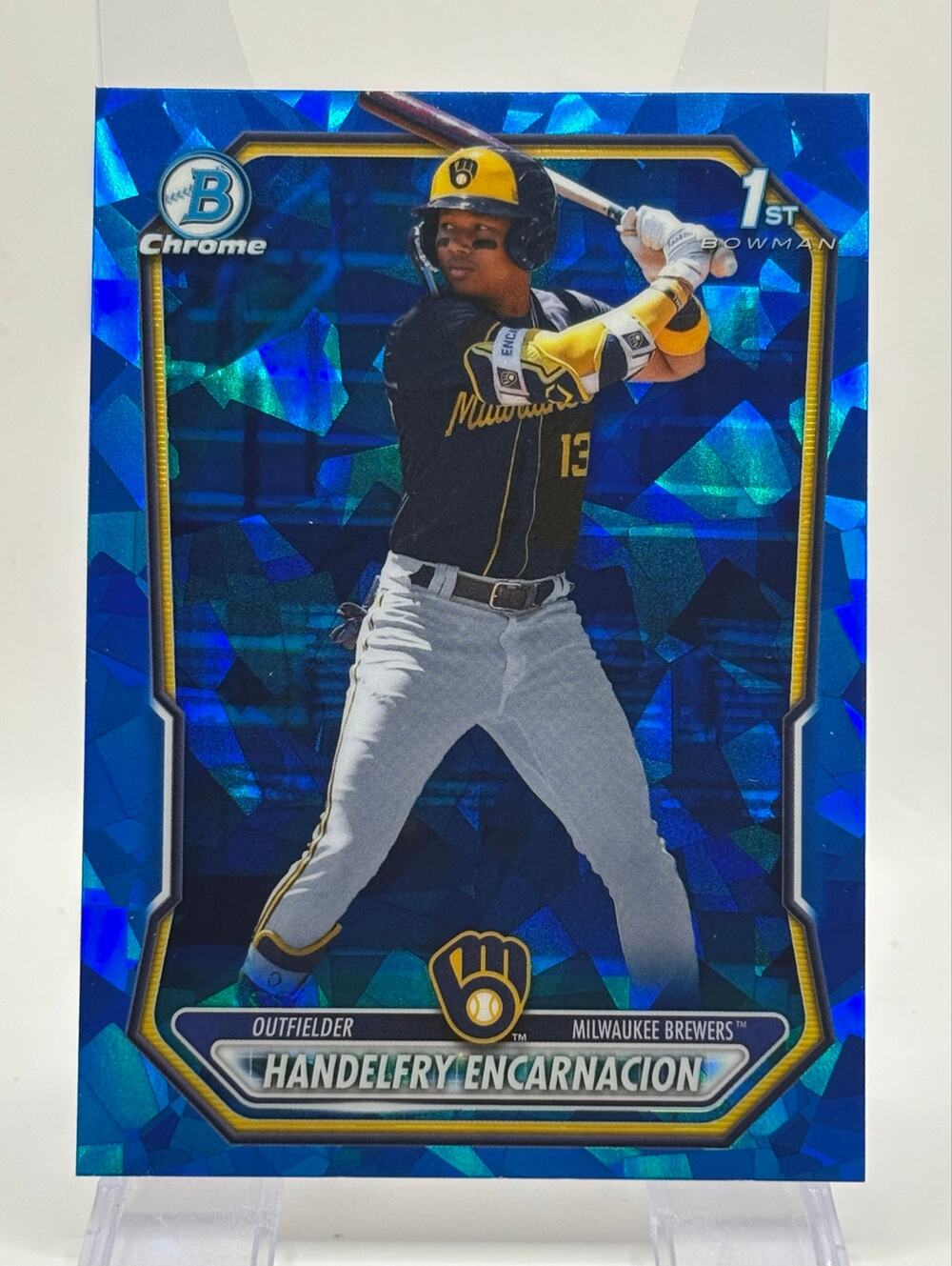 2026 Bowman Sapphire Handelfry Encarnacion 1st Chrome Prospect Refractor Brewers